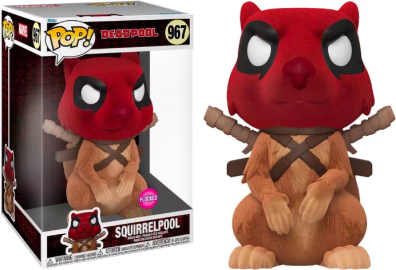 Meglepetés ájándék ötlet  Jumbo Deadpool 30th  Squirrelpool (Exclusive)  25cm szobor, modell, miniatúra