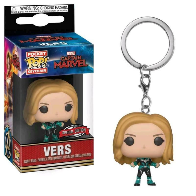 Meglepetés ájándék ötlet  Keychain Marvel Avengers Captain Marvel Vers Exclusive kulcstartó