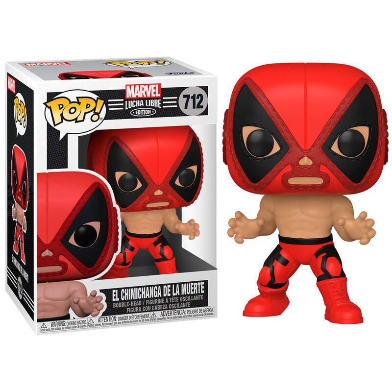 Meglepetés ájándék ötlet  Marvel Lucha Libre  Deadpool  szobor, modell, miniatúra 