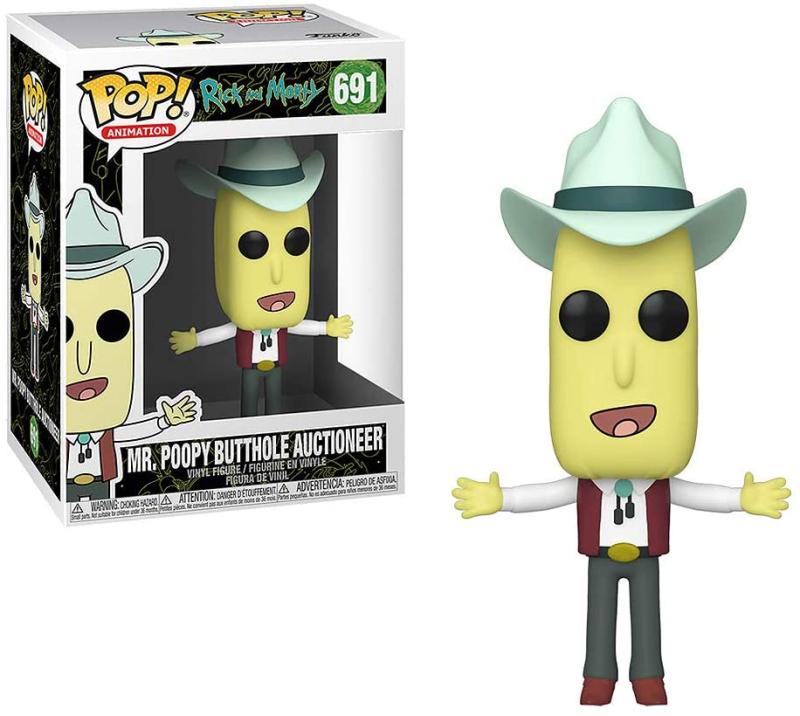 Meglepetés ájándék ötlet  Rick & Morty  Mr. Poopy Butthole Auctioneer  szobor, modell, miniatúra 