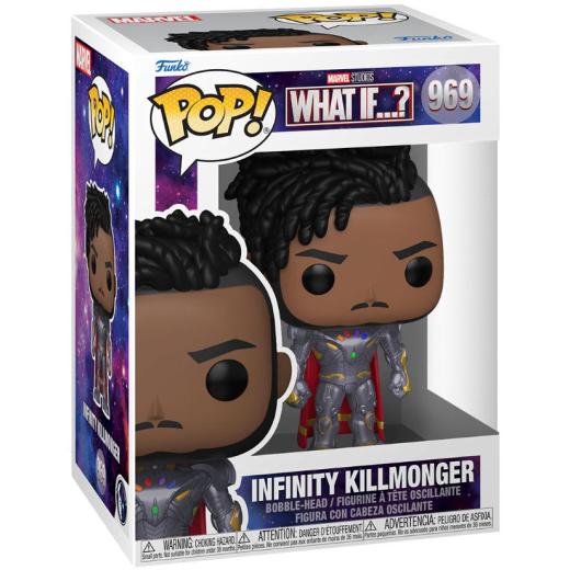 Meglepetés ájándék ötlet  Marvel What If  Infinity Killmonger  játékszobor, modell, miniatúra
